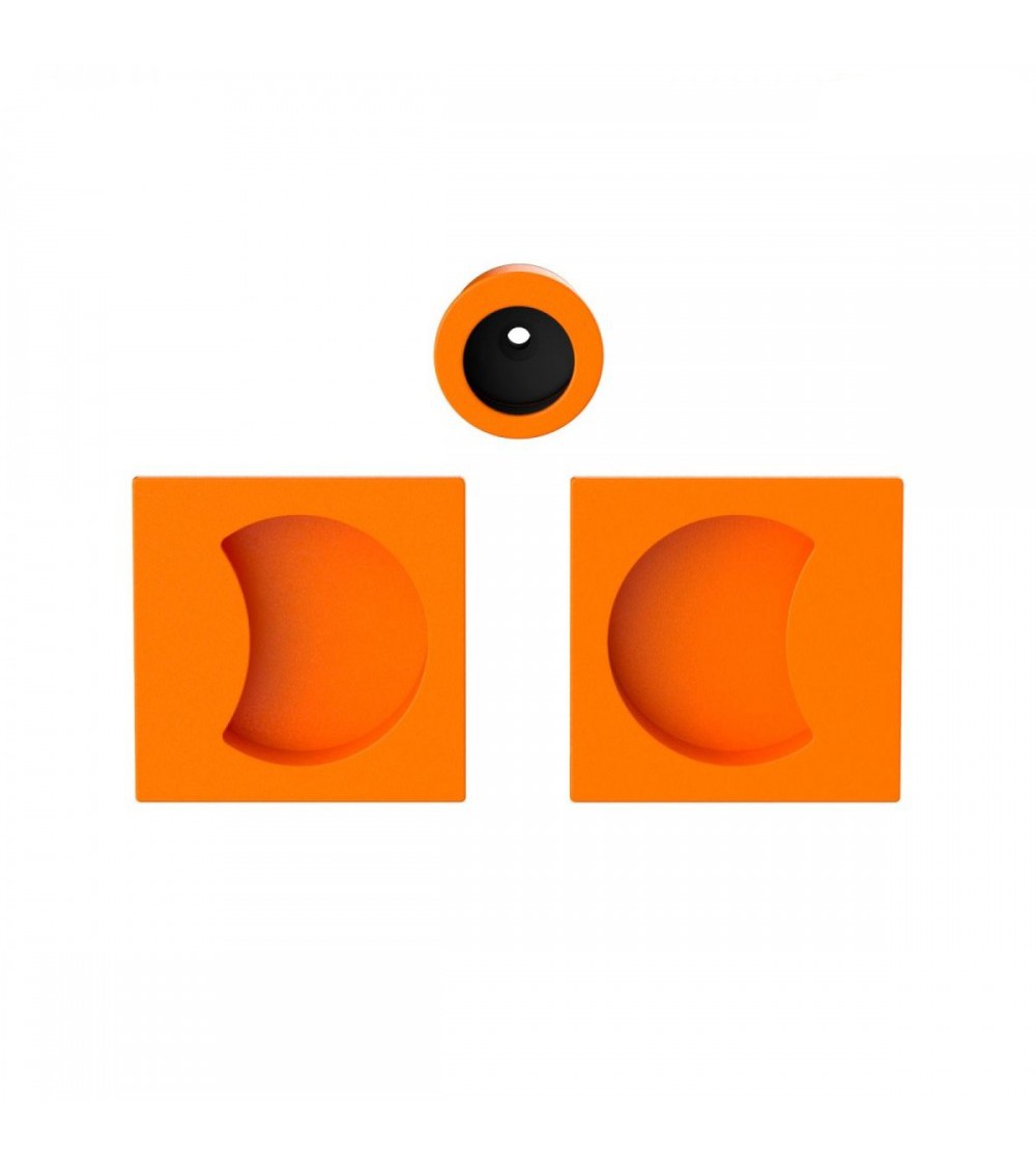 Poignée pour porte coulissante de couleur orange coucher de soleil Moon One poignée design