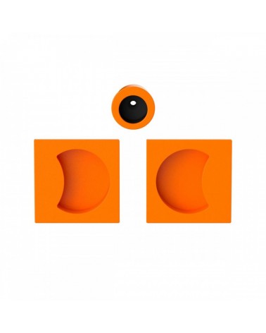 Poignée pour porte coulissante de couleur orange coucher de soleil Moon One poignée design
