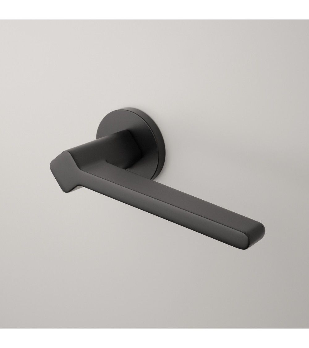 Poignée de porte sur plaque ronde NINFEA quincaillerie design