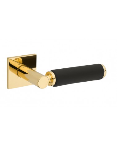 Poignée de porte contemporaine en cuir TUPAI 4200/202 carrée -  poignée design