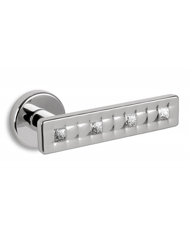 Poignée de porte chrome sablé Ento Mabelle poignée design