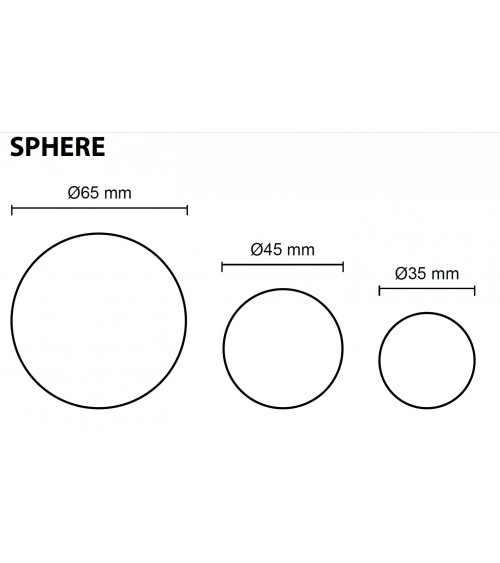 Bouton de meuble en ciment - Urbi & Orbi Demenico Rocks Sphère -  poignée design
