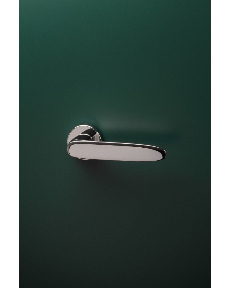 Poignée de porte retro ROSA poignée design montée sur une porte 1