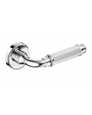 Poignée de porte chrome poli ARIA Slim poignée design vue inclinée