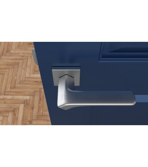 Poignée de porte chrome satiné BERGERIA quincaillerie design