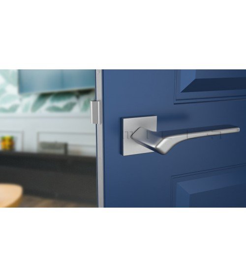 Poignée de porte chrome satiné BERGERIA quincaillerie design
