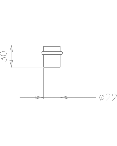 Butée de porte TUPAI 1699 avec dimensions