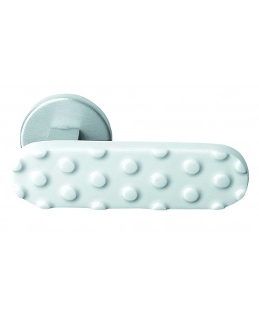 Poignée de porte croisillon en porcelaine blanche Merigous -  poignée design