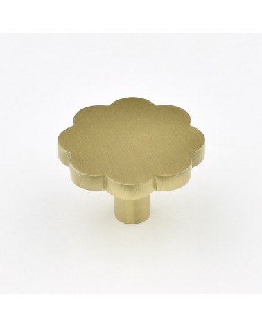 Bouton de meuble en laiton Fleur 08 poignée design