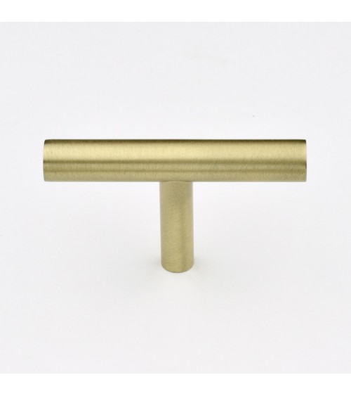 Bouton de meuble en laiton T-Bar poignée design