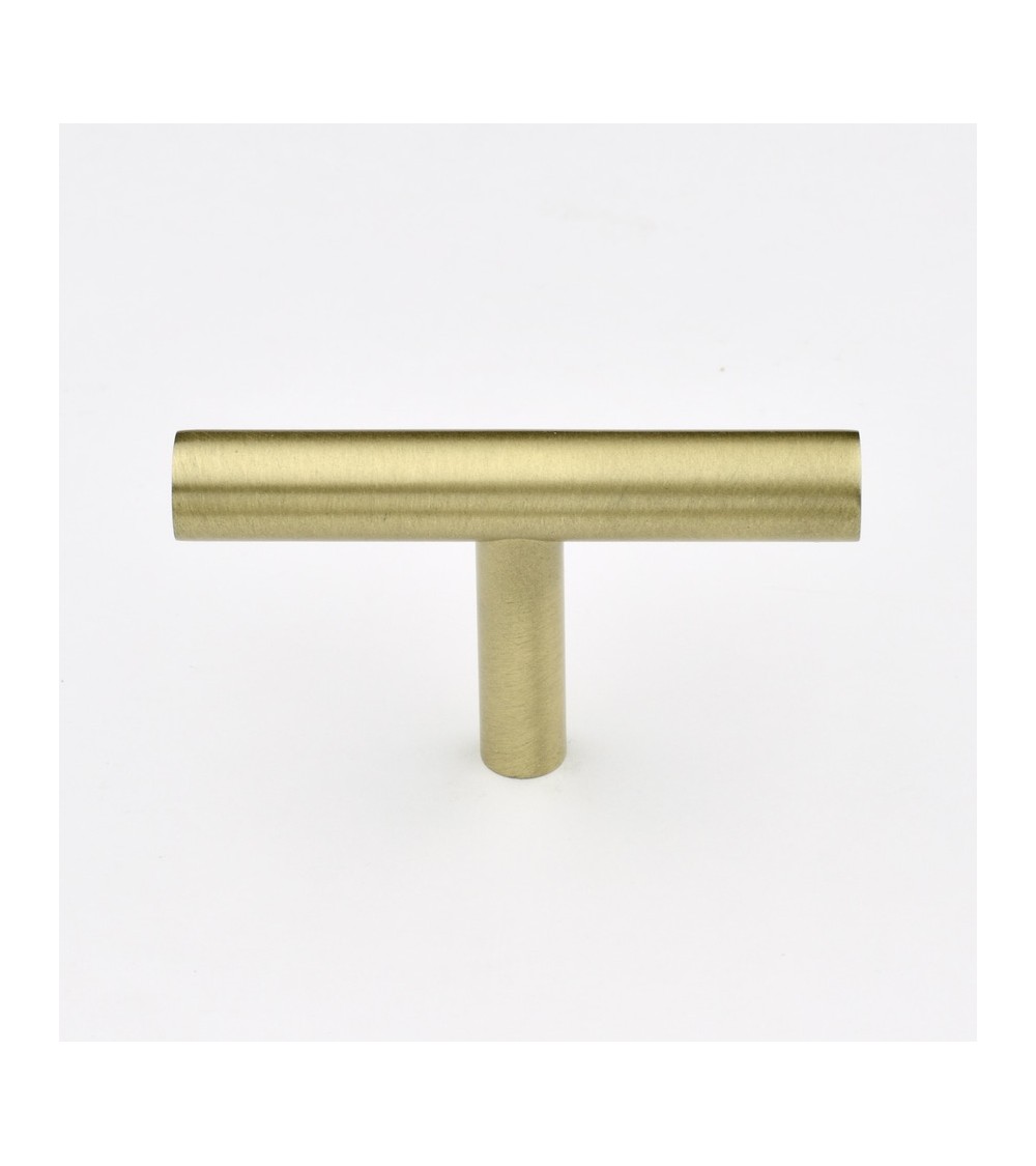 Bouton de meuble en laiton T-Bar poignée design