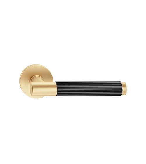 Poignées de porte bicolore Slim poignée design dorée et noire
