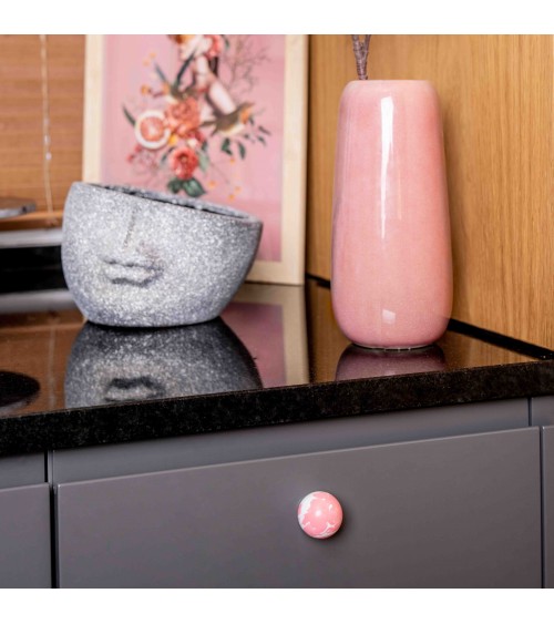 Bouton de meuble en bois de hêtre Rose poignée design