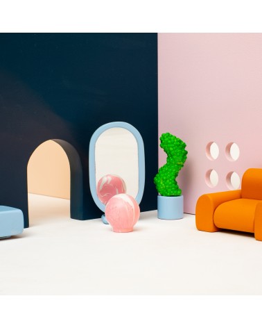 Bouton de meuble en bois de hêtre Rose poignée design avec des décorations miniatures