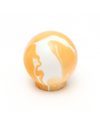 Bouton de meuble en bois de hêtre orange poignée design