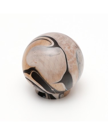 Bouton de meuble en bois de hêtre noir chino poignée design