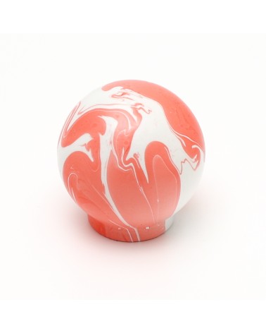 Bouton de meuble en bois de hêtre rouge cerise poignée design