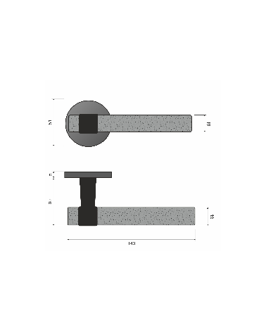 Poignée de porte Noire Line GHOST Ronde -  poignée design