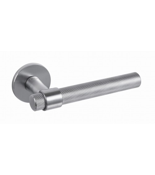 Poignée de porte Chrome satinéé Line GHOST Ronde -  poignée design