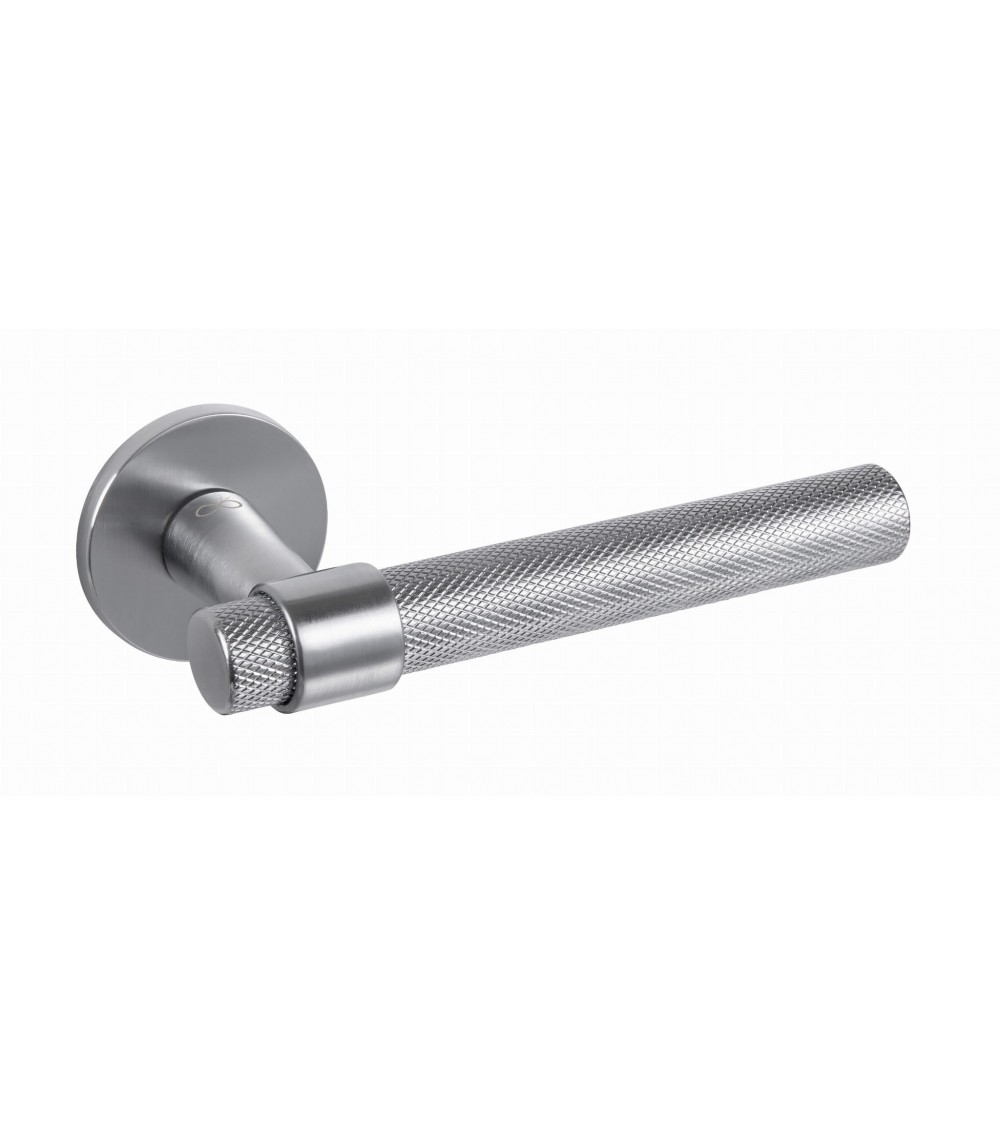 Poignée de porte Chrome satinéé Line GHOST Ronde -  poignée design