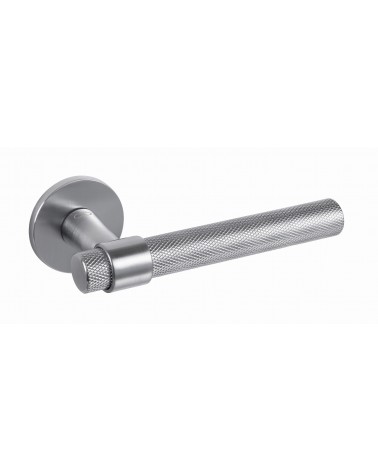 Poignée de porte Chrome satinéé Line GHOST Ronde -  poignée design