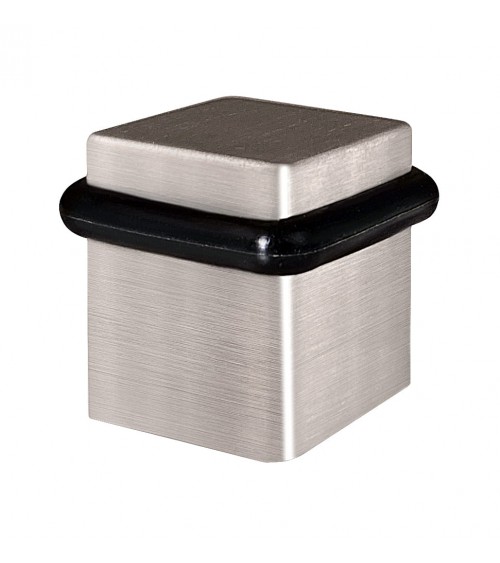 Butée de porte Chrome satiné QUBIK
