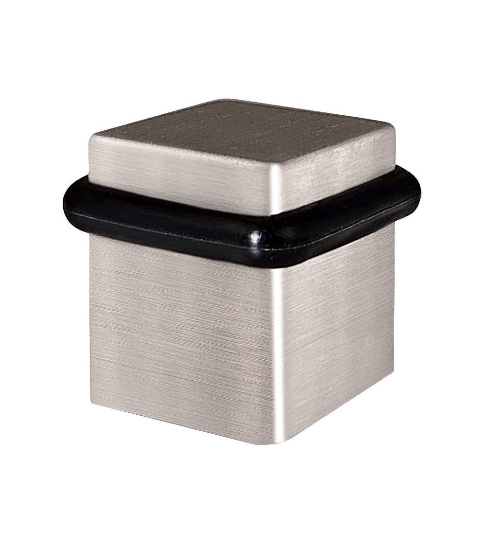 Butée de porte Chrome satiné QUBIK