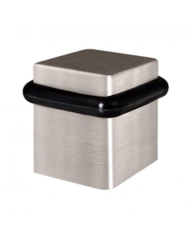 Butée de porte Chrome satiné QUBIK