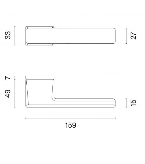 Poignée de porte or poli BRISA poignée design