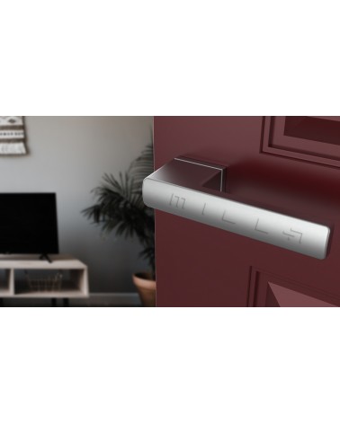 Poignée de porte BRISA poignée design couleur 2 montée sur une porte entrouverte