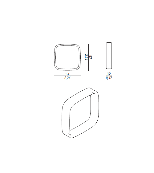Poignée pour porte en verre coulissante moderne Cham poignée design