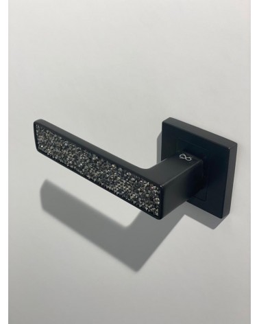 Poignée de porte tendance GLAMOUR quincaillerie design vue de haut inclinée
