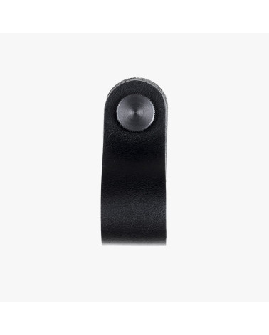 Bouton de meuble noir en cuir naturel -  poignée design