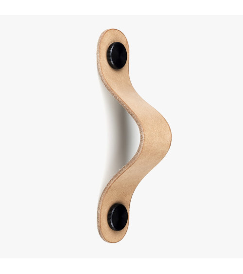 Poignée de meuble en cuir naturel -  poignée design