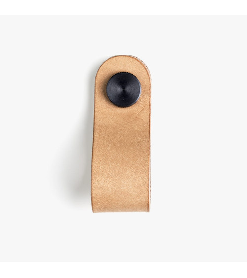 Bouton de meuble en cuir naturel