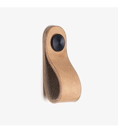 Bouton de meuble en cuir naturel