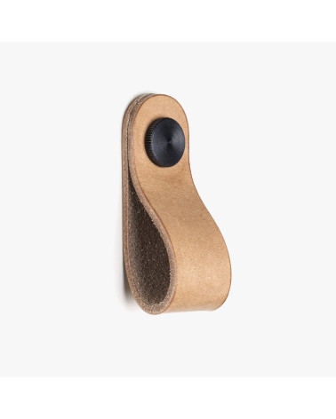 Bouton de meuble en cuir naturel