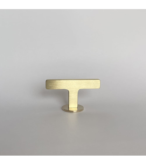 Bouton de meuble en laiton ISA T poignée design