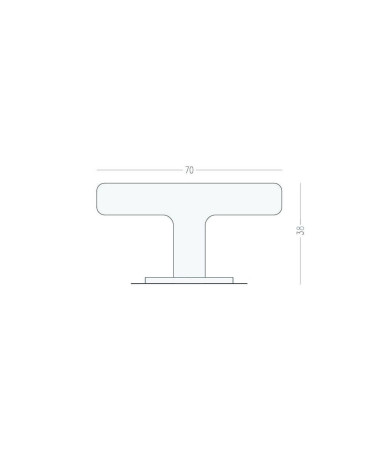 Bouton de meuble en laiton ISA T avec dimensions