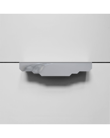 Poignée de meuble chrome poli KARLA CR poignée design vue de face