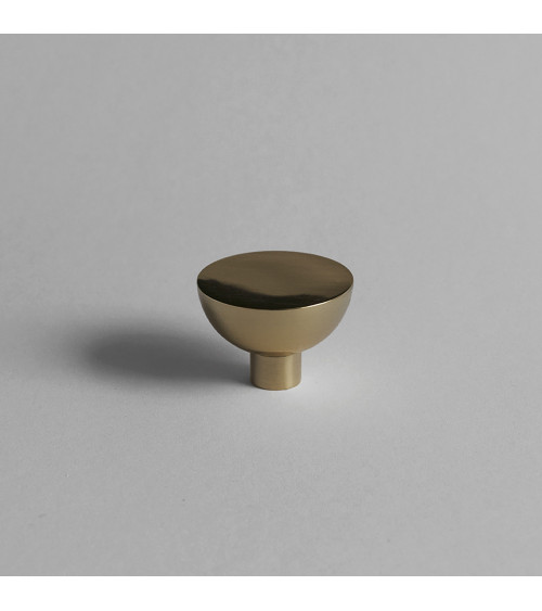 Bouton de meuble or poli LUNA M poignée design