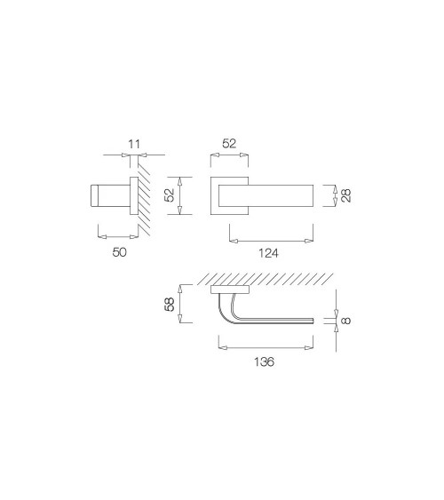Poignée de porte moderne TUPAI 2732 quincaillerie design