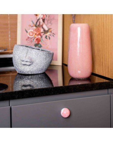 Bouton de meuble en bois de Hêtre Rose -  poignée design