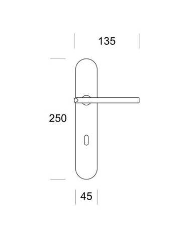 Poignée de porte Ento Wing avec dimensions