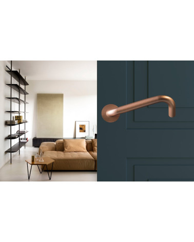 Poignées de Porte PMR en Inox, model NoHand avec Finition Cuivrée - Made in Italy -  poignée design