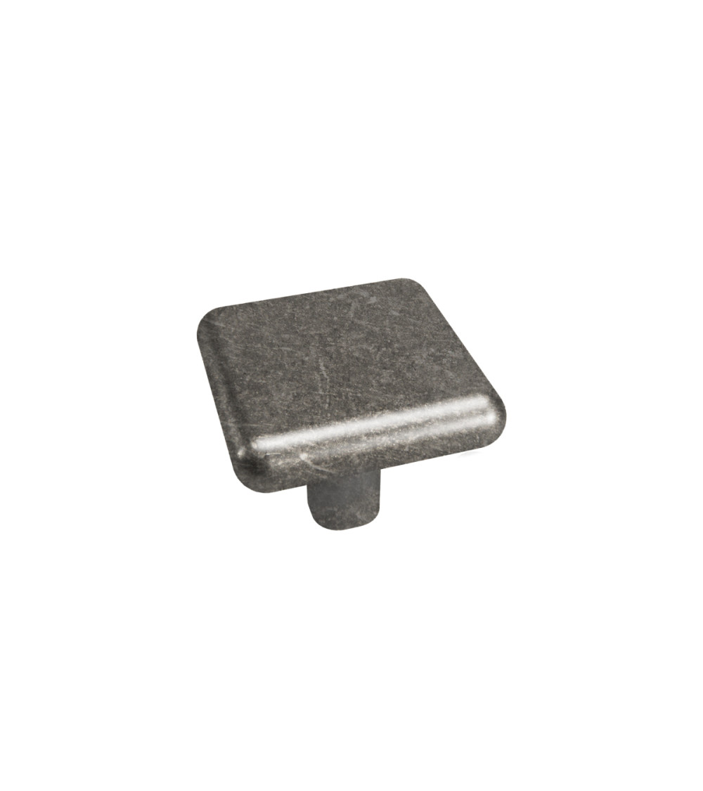 Bouton de meuble vieil argent NOX poignée design