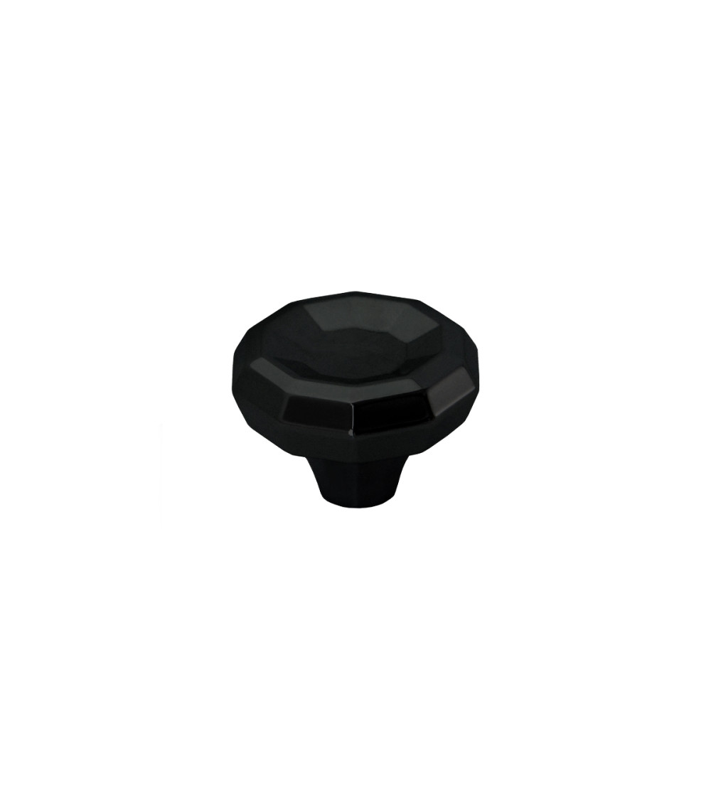 Bouton de meuble noir brillant CAMPANA poignée design