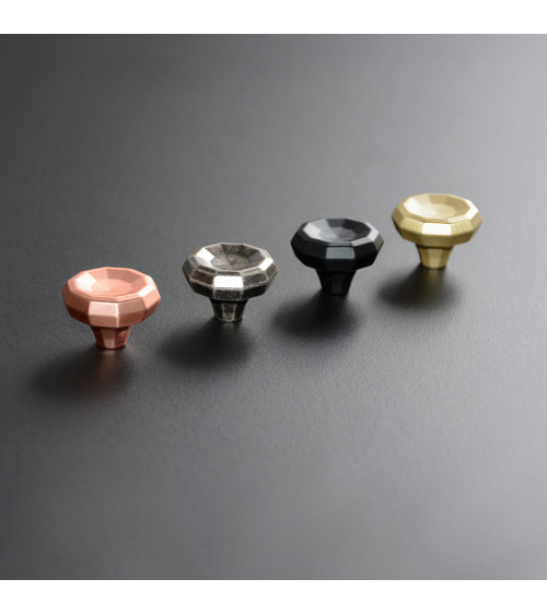 Bouton de meuble noir brillant CAMPANA poignée design