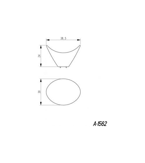 Bouton de meuble nickel satiné DIUNA poignée design