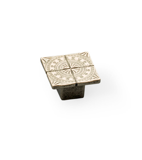 Bouton de meuble patine sur laiton SPARTA poignée design
